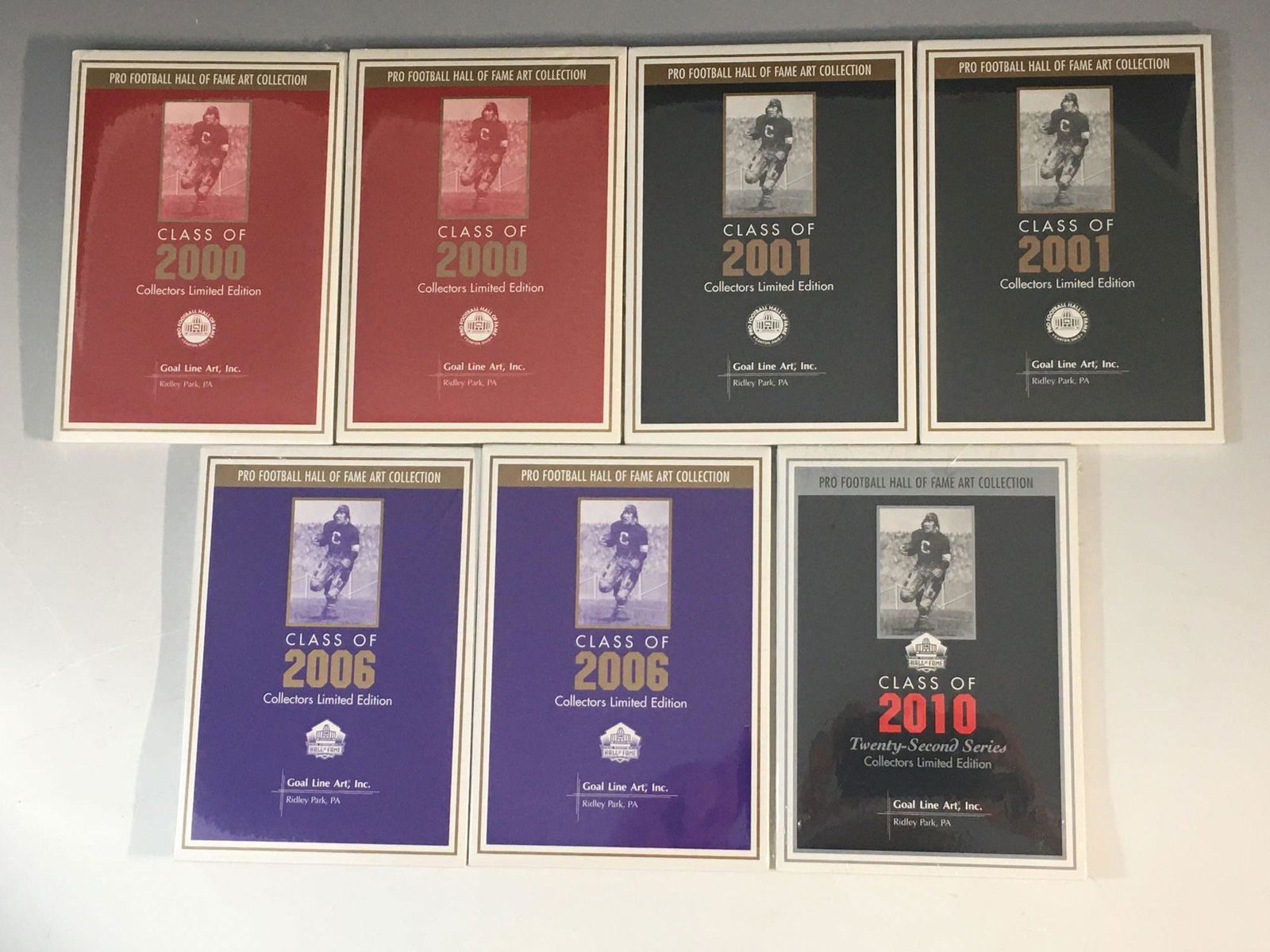 Pro Football HOF Goal Line Art Sealed Set Collection (1 of 16)