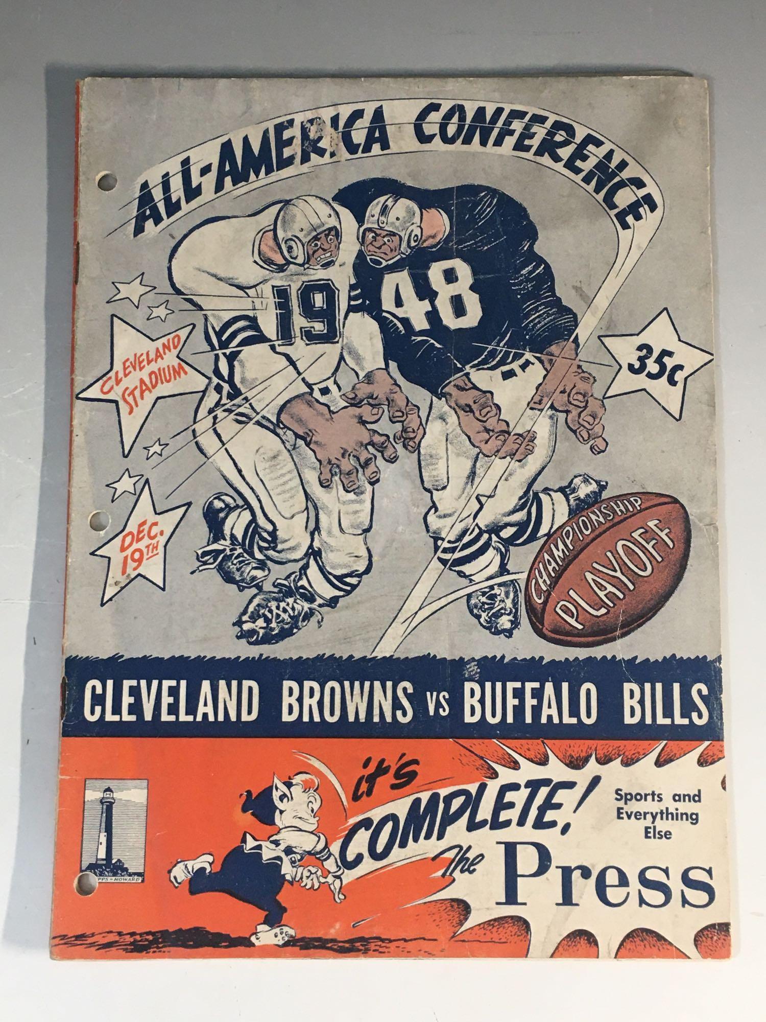 1948 AAFC Championship Program Cleveland Browns (1 of 6)