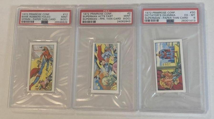 1972 Primrose Superman PSA Graded Cards (3) (1 of 5)