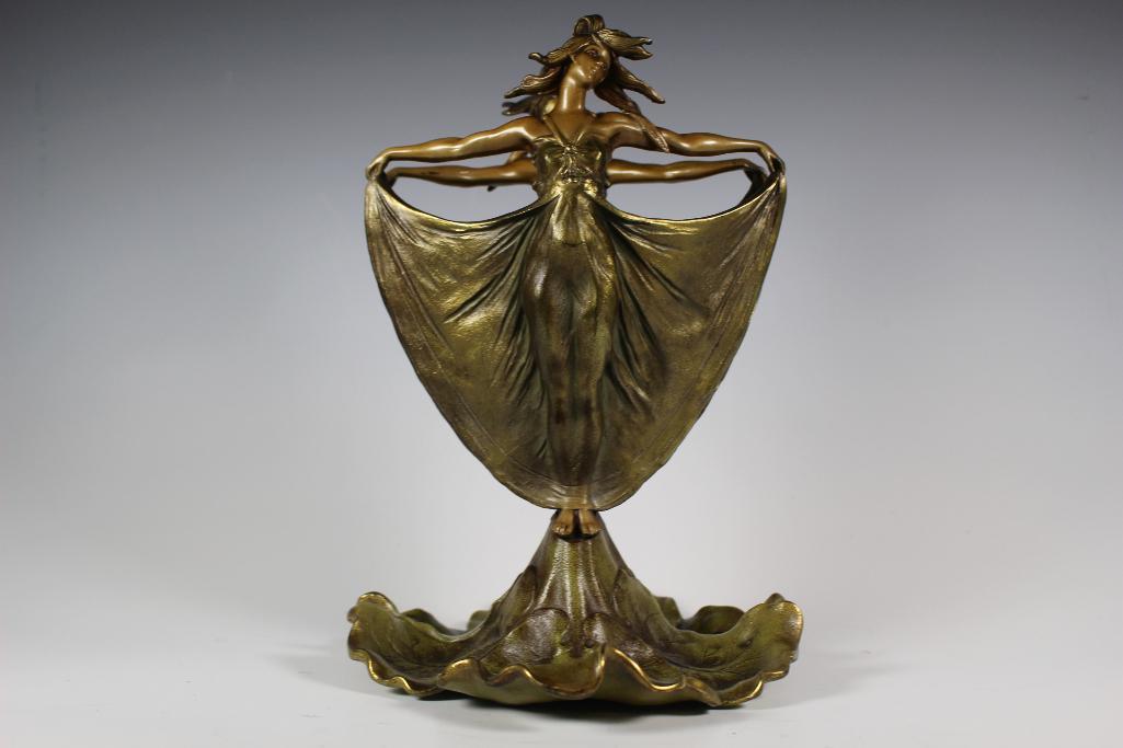 Elegant Art Nouveau Bronze Planter (1 of 17)