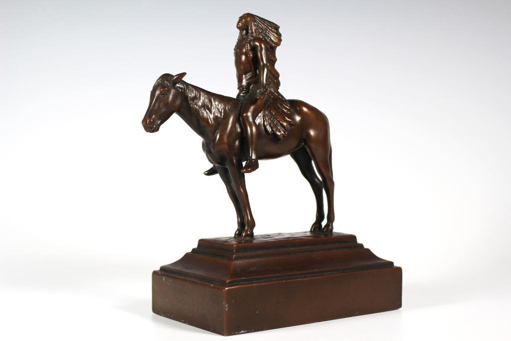 Bronze Statue of Indian Chief on a Horse (1 of 14)