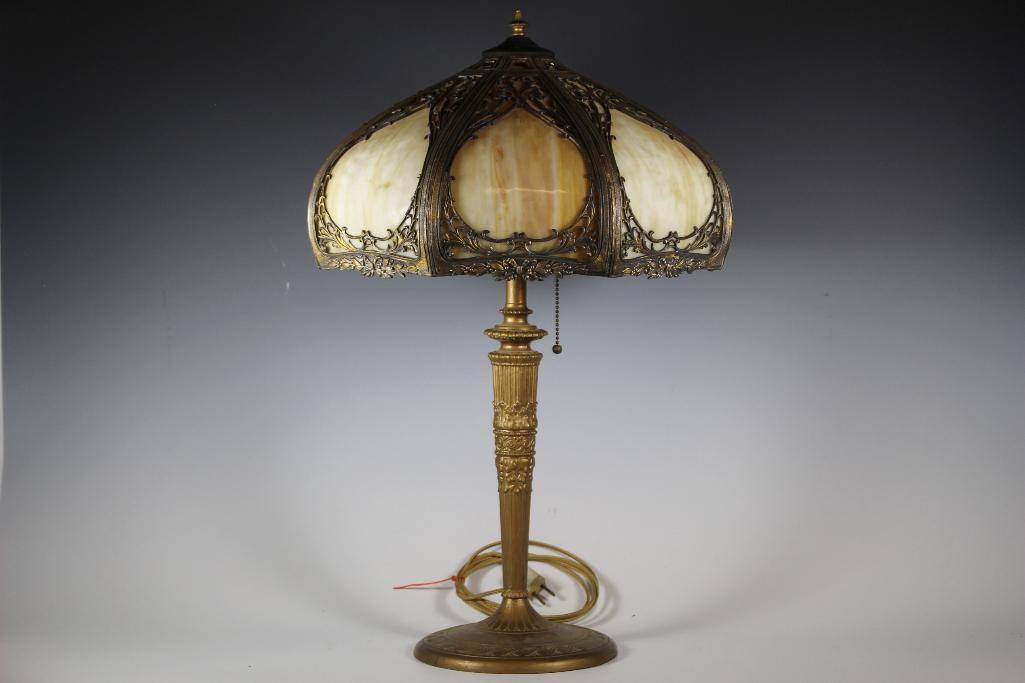 Cat Tail Slag Glass Lamp by Miller Lamp co (1 of 19)