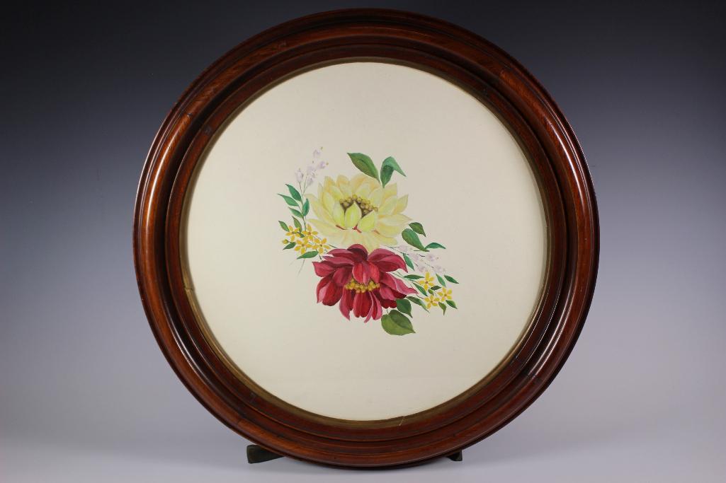 Round Victorian Deep Well OGEE Frame With Oil Painting (1 of 9)