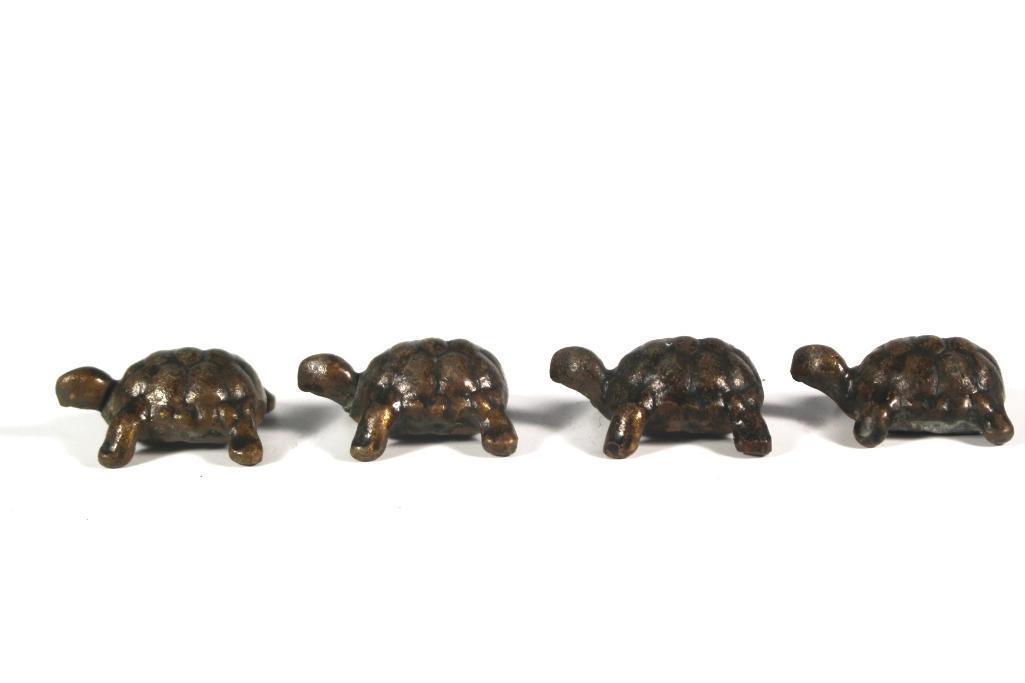 Four Cast Iron Turtle Paperweights (1 of 11)