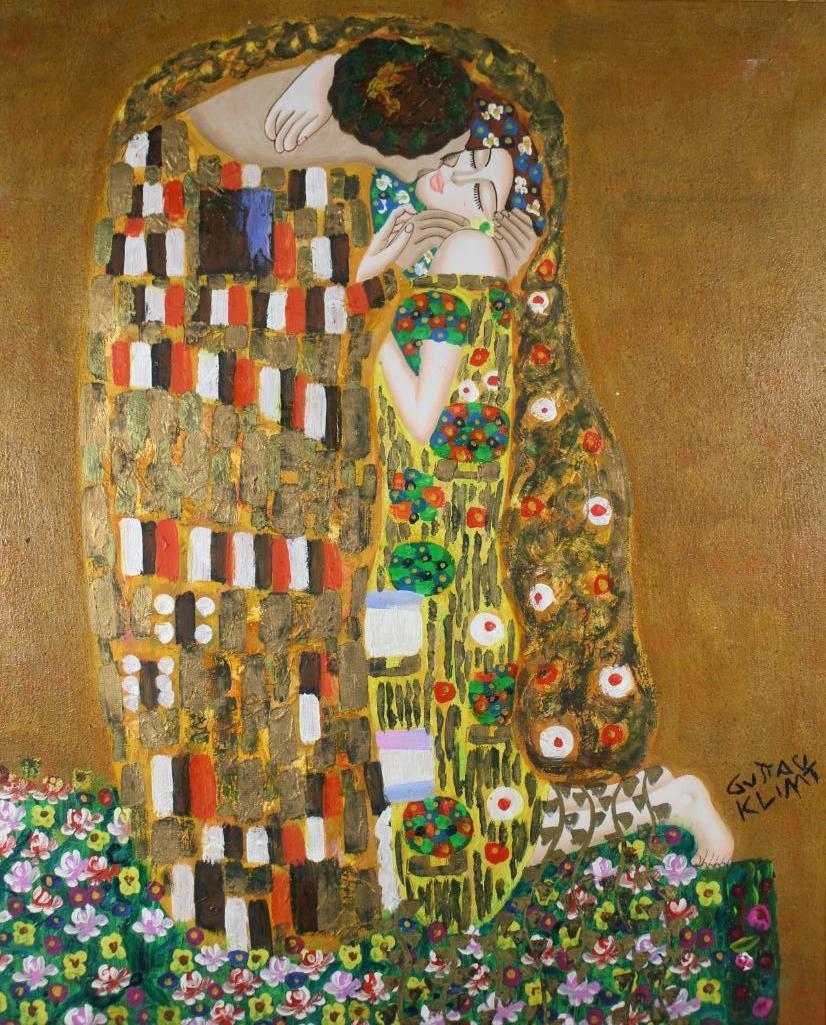 GUSTAV KLIMT The Kiss Oil Rendering Copy (1 of 9)
