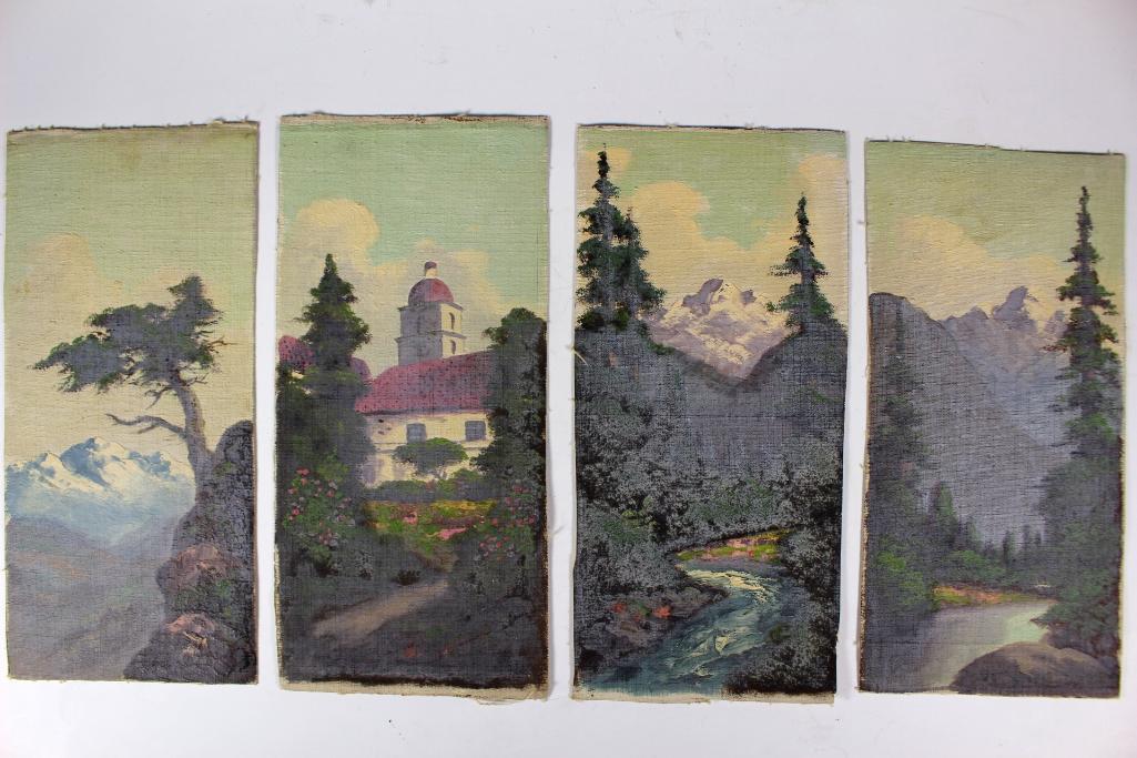 Group of Four Richard DeTreville Oil Paintings on (1 of 12)