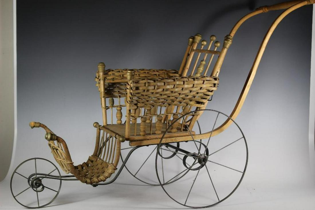 Stick and Ball Woven Bent Wood Carriage (1 of 14)