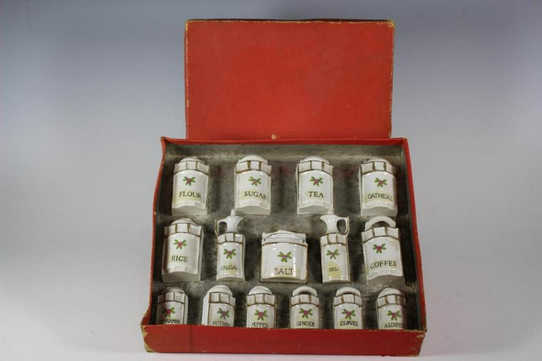 Porcelain Doll Child Canister Set in Original Box (1 of 6)