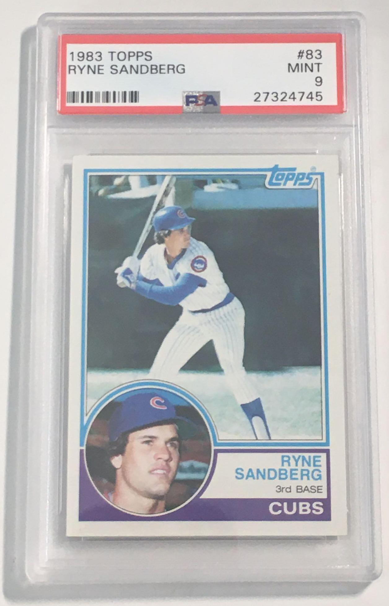 1983 Topps #83 Ryne Sandberg Rookie PSA 9 (1 of 6)
