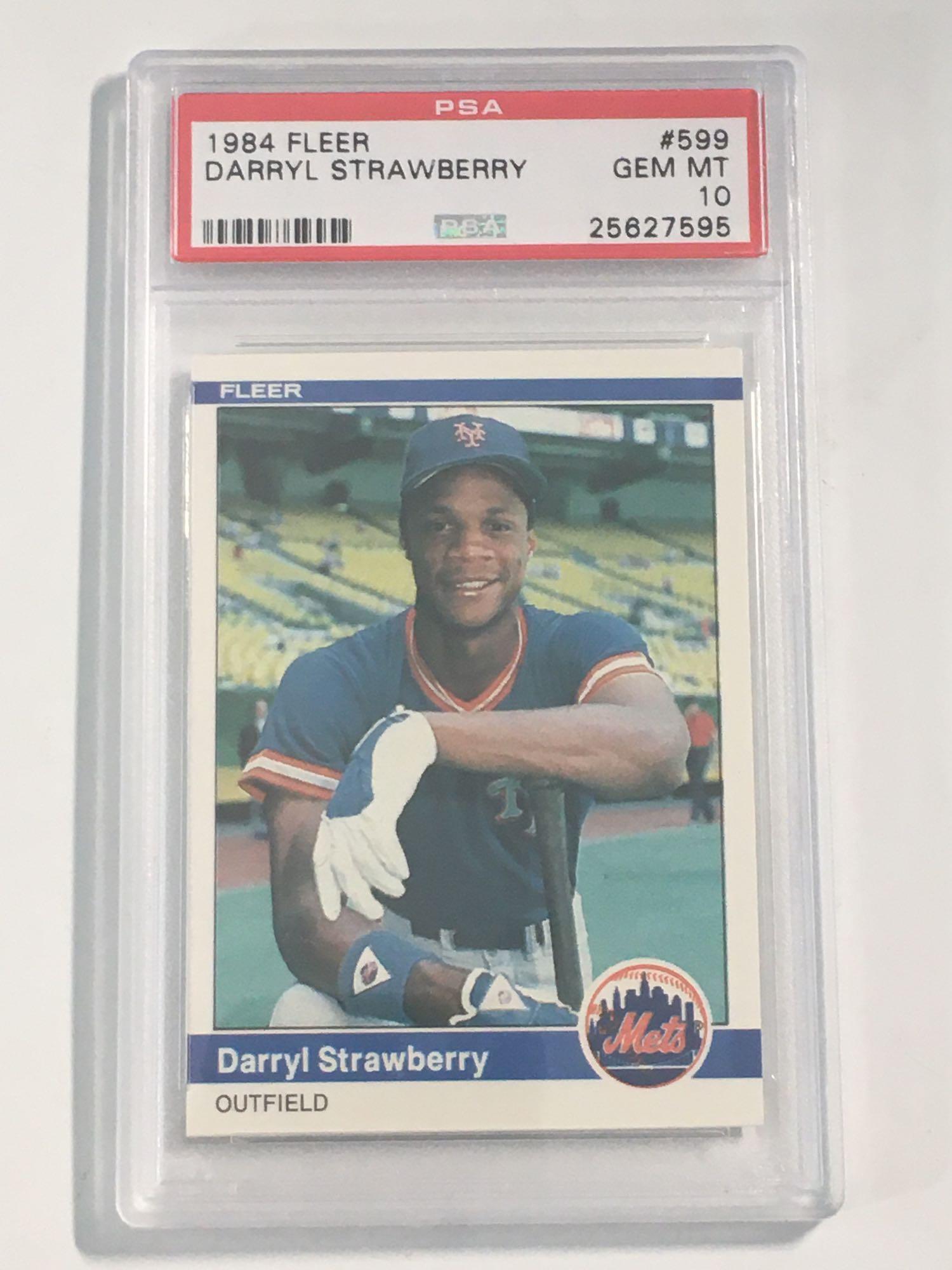 1984 Fleer #599 Darryl Strawberry Rookie PSA 10 (1 of 6)