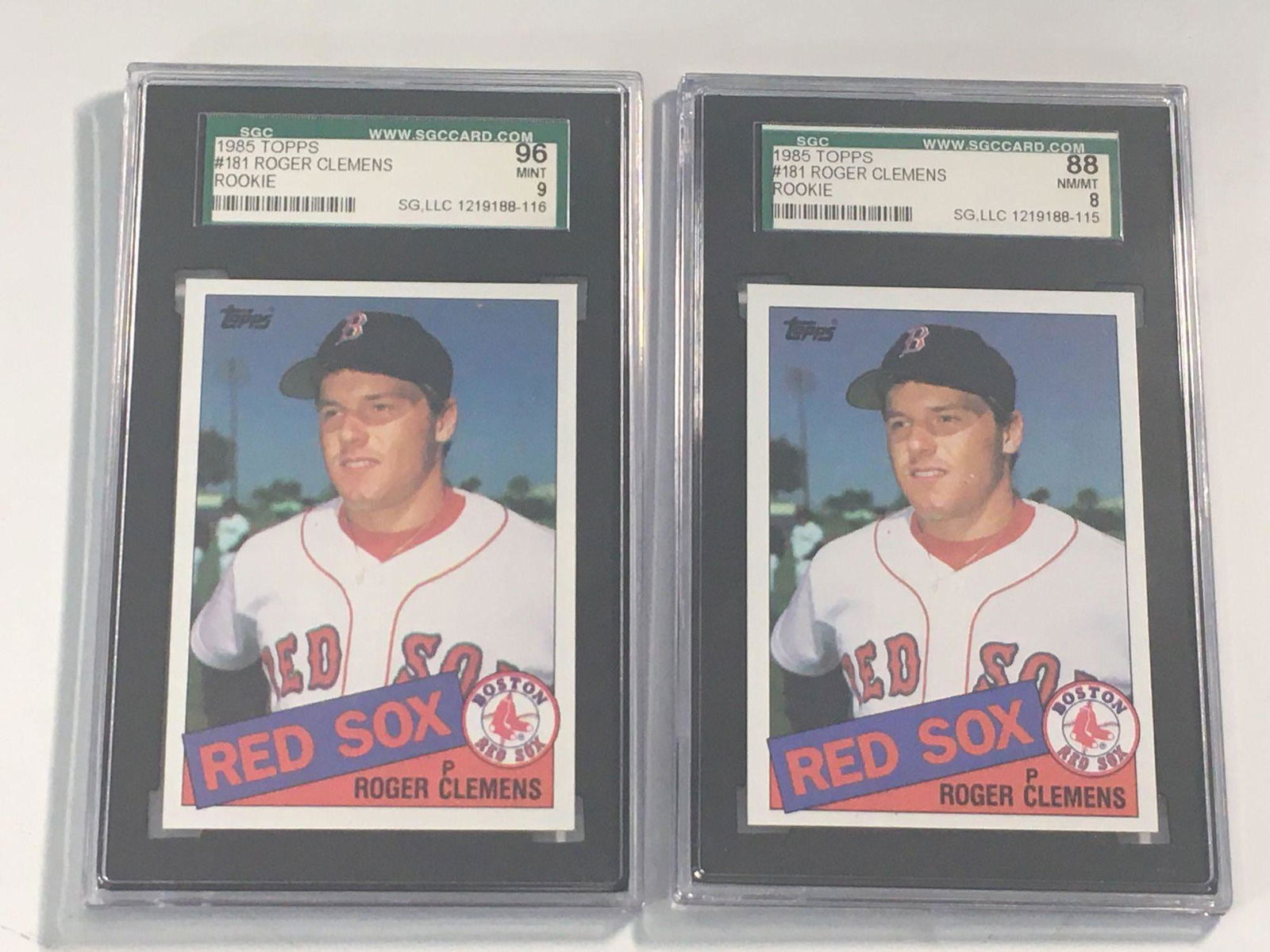 1985 Topps #181 Roger Clemens SGC 96/MINT 9 and 88 NRMT (1 of 14)