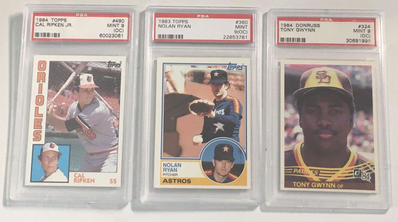 Ripken, Ryan and Gwynn PSA Graded Card Lot (1 of 14)