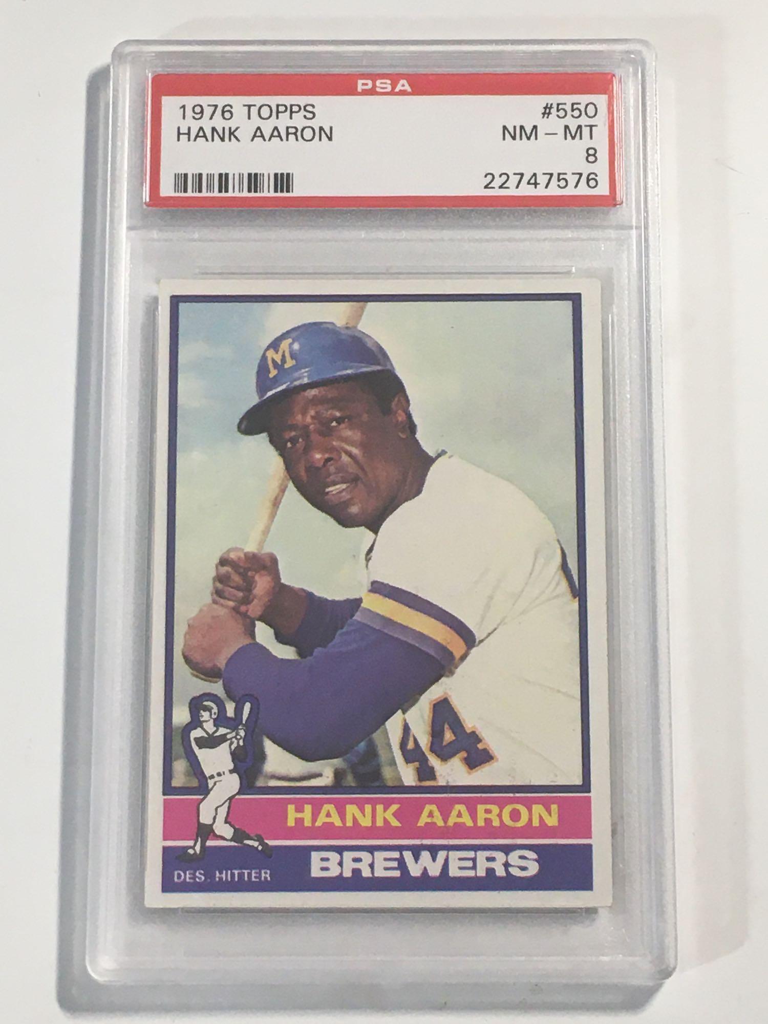 1976 Topps #550 Hank Aaron PSA 8 (1 of 6)