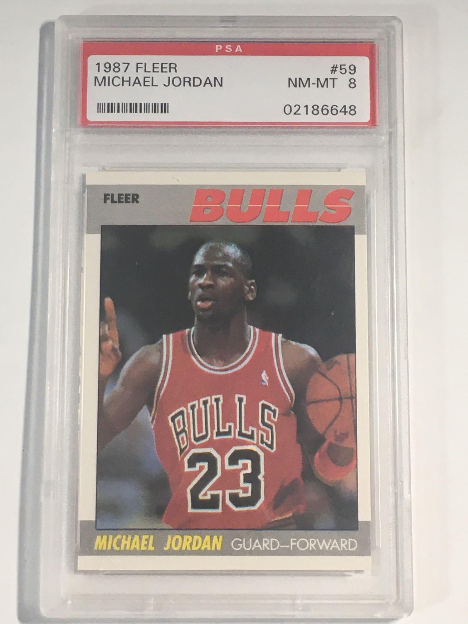 1987 Fleer #59 Michael Jordan PSA 8 Second Card! (1 of 10)