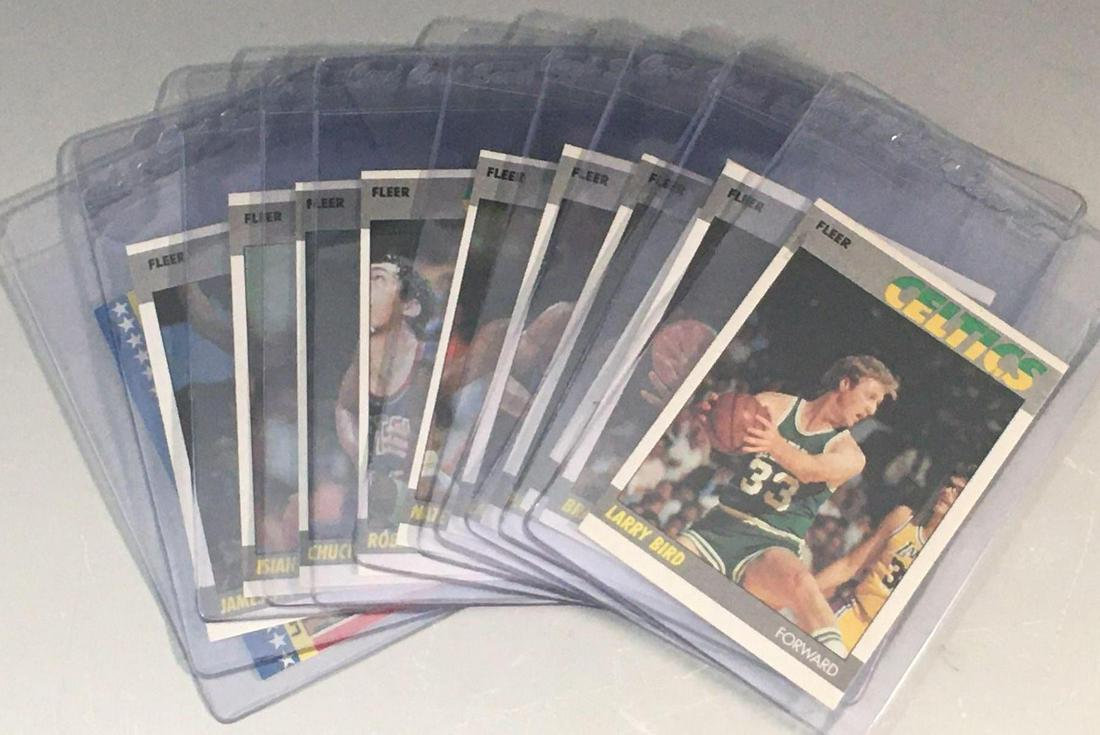 1987 Fleer Basketball Lot w/ Bird, Ewing, Daugherty (1 of 8)