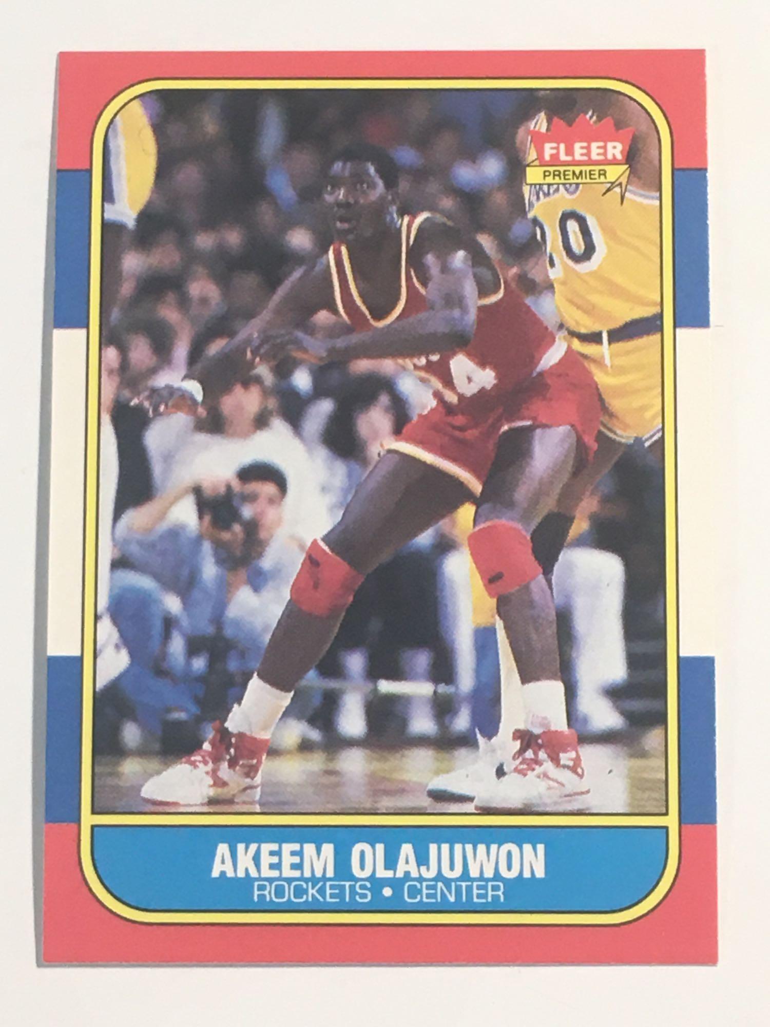 1986 Fleer #82 Akeem Olajuwon Rookie Card (1 of 6)
