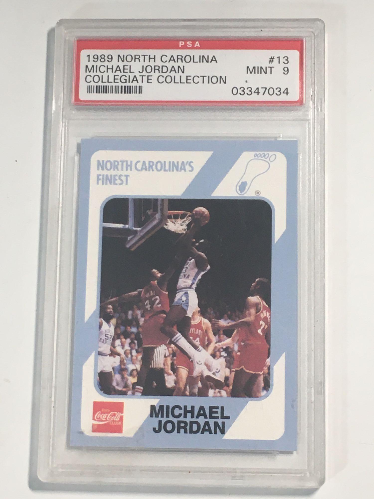 1989 North Carolina #13 Michael Jordan PSA 9 MINT (1 of 7)