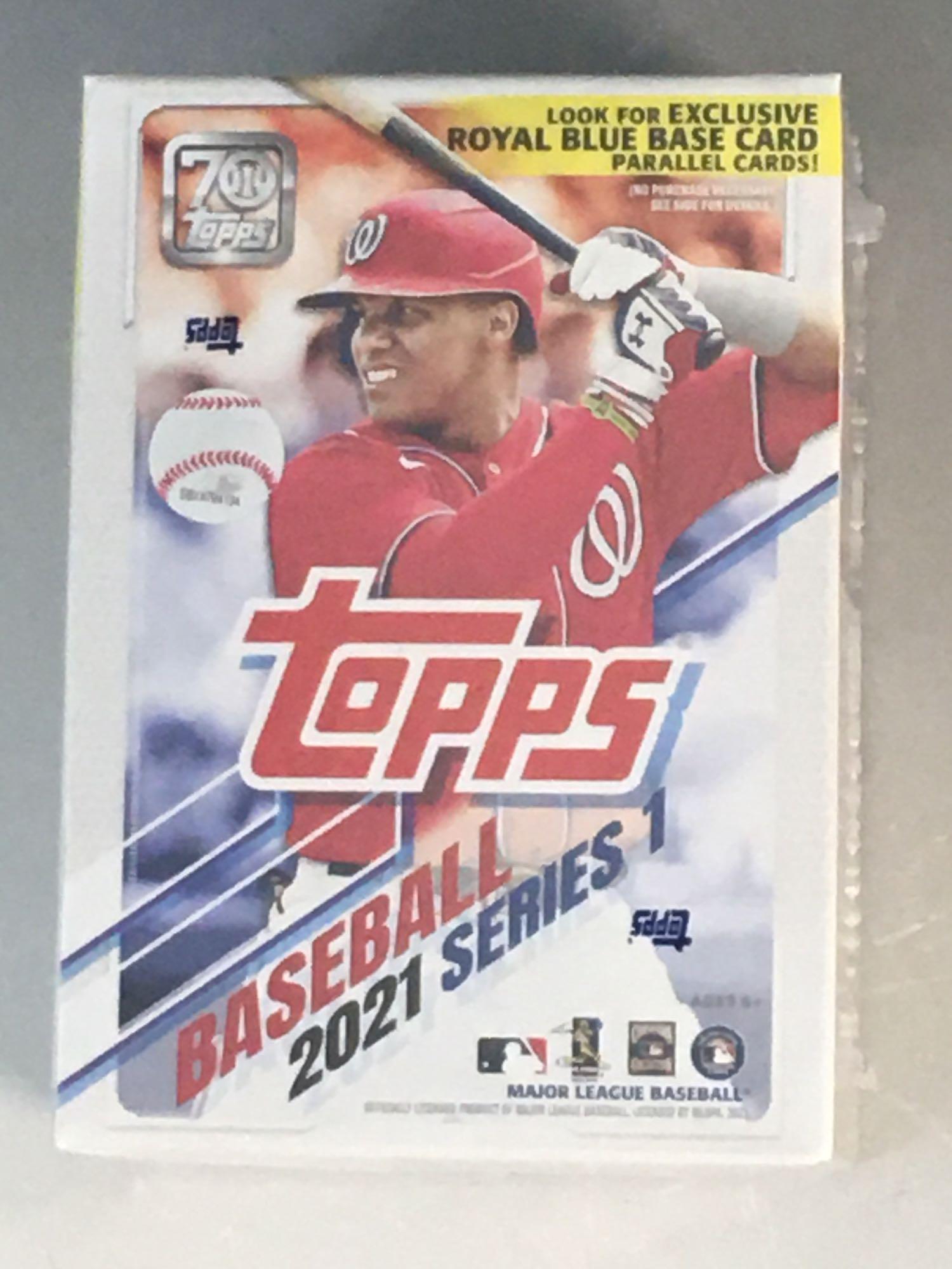 2021 Topps Series 1 Blaster Box Royal Blue Parallels (1 of 7)