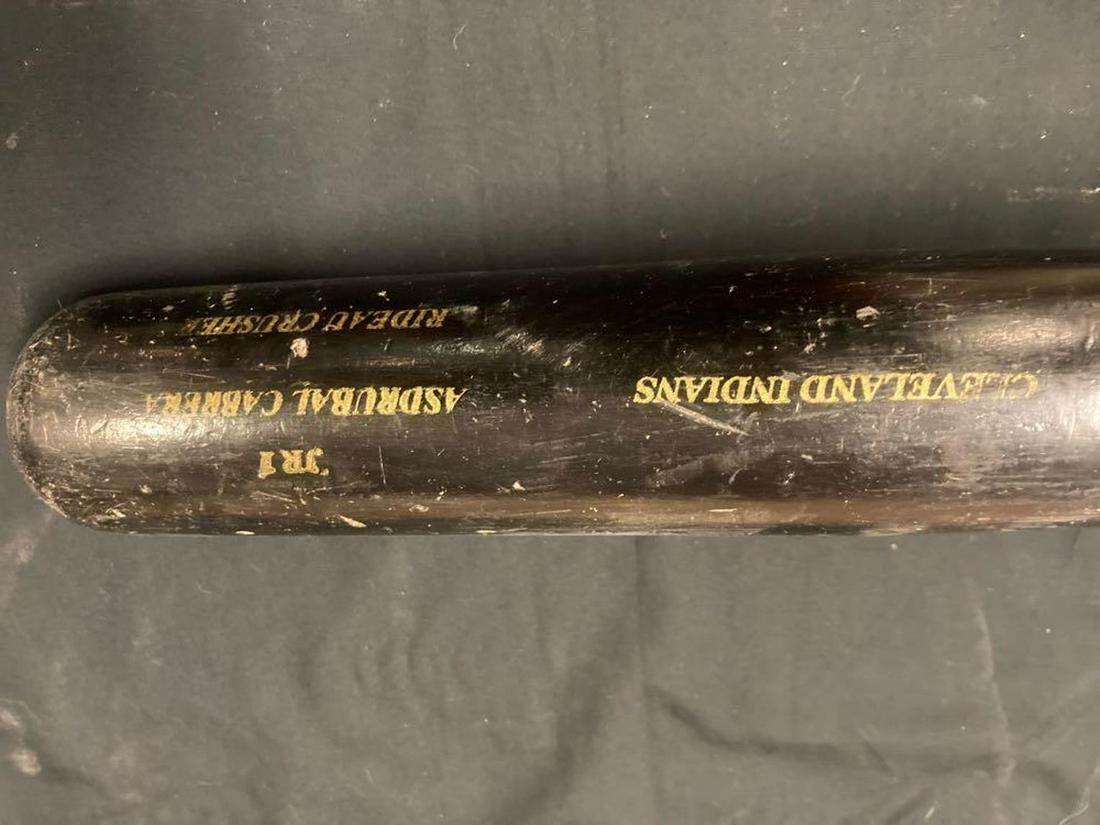 Asdrubal Cabrera Game Used SAM Bat: 2008 game used and cracked Rideau Crusher. Loads of game use and cracks from his days in Cleveland.