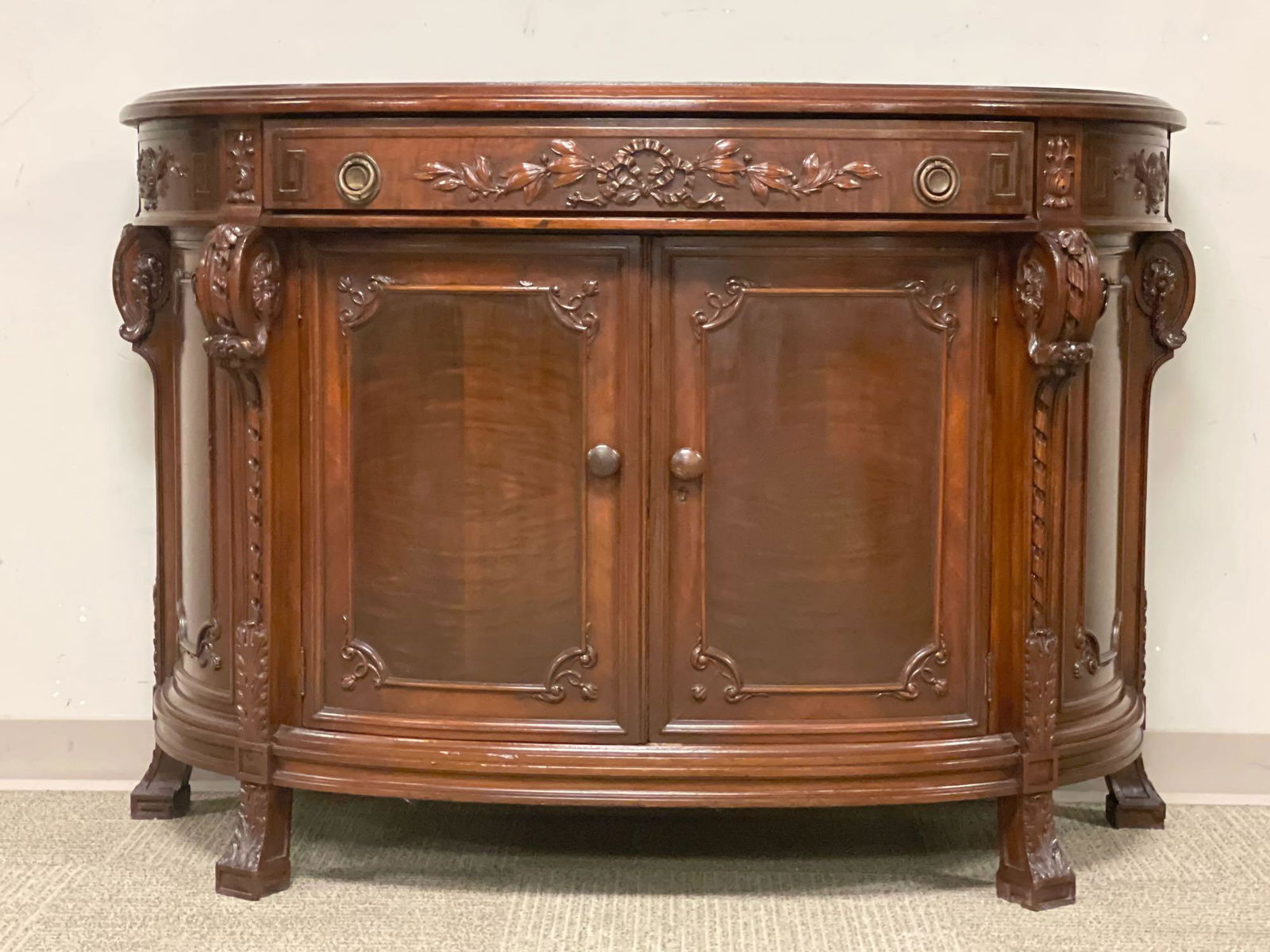 Quality 20th Century Carved Mahogany Server (1 of 15)