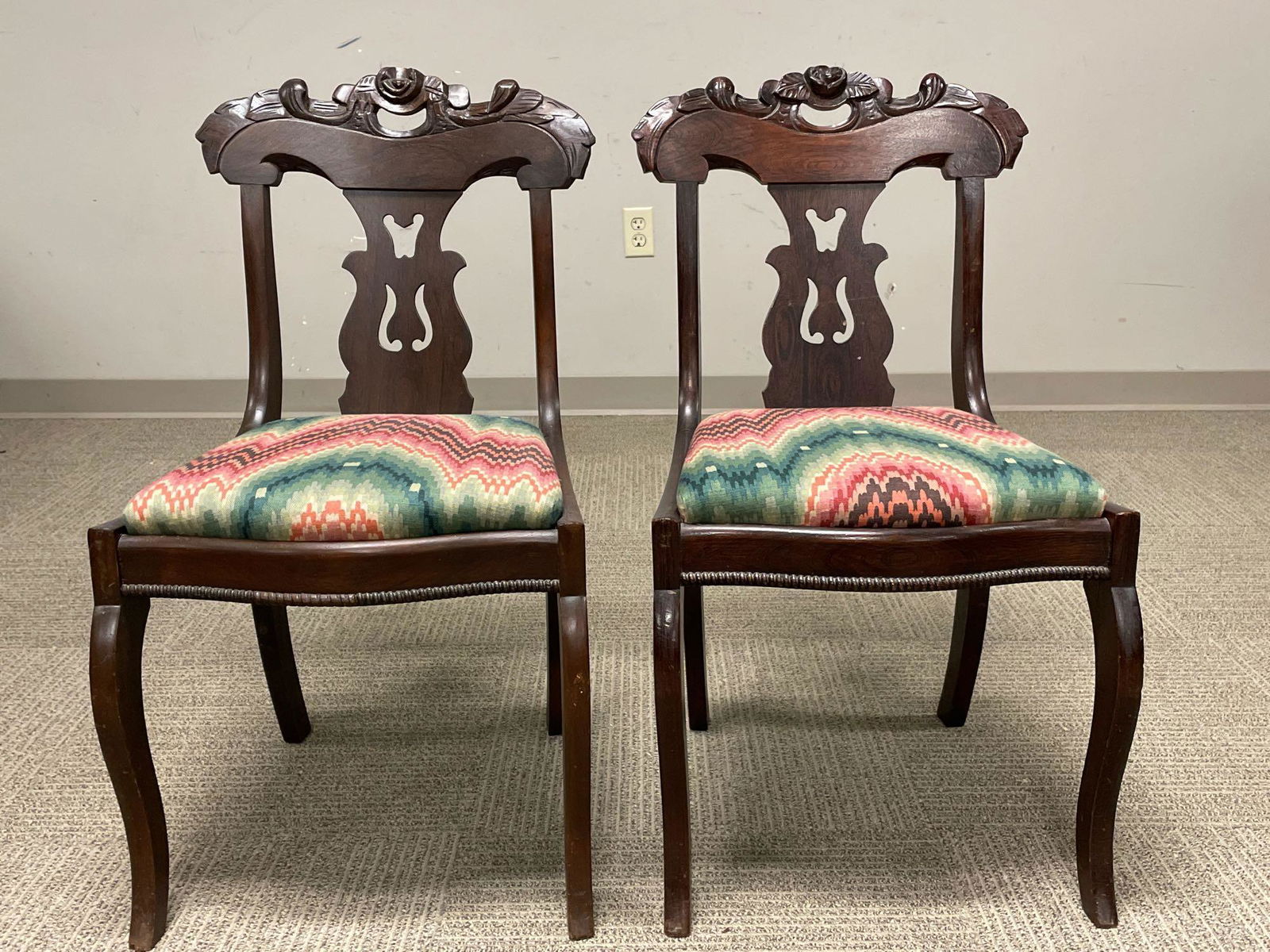 Pair of Rosewood Early American Empire Side Chairs (1 of 14)
