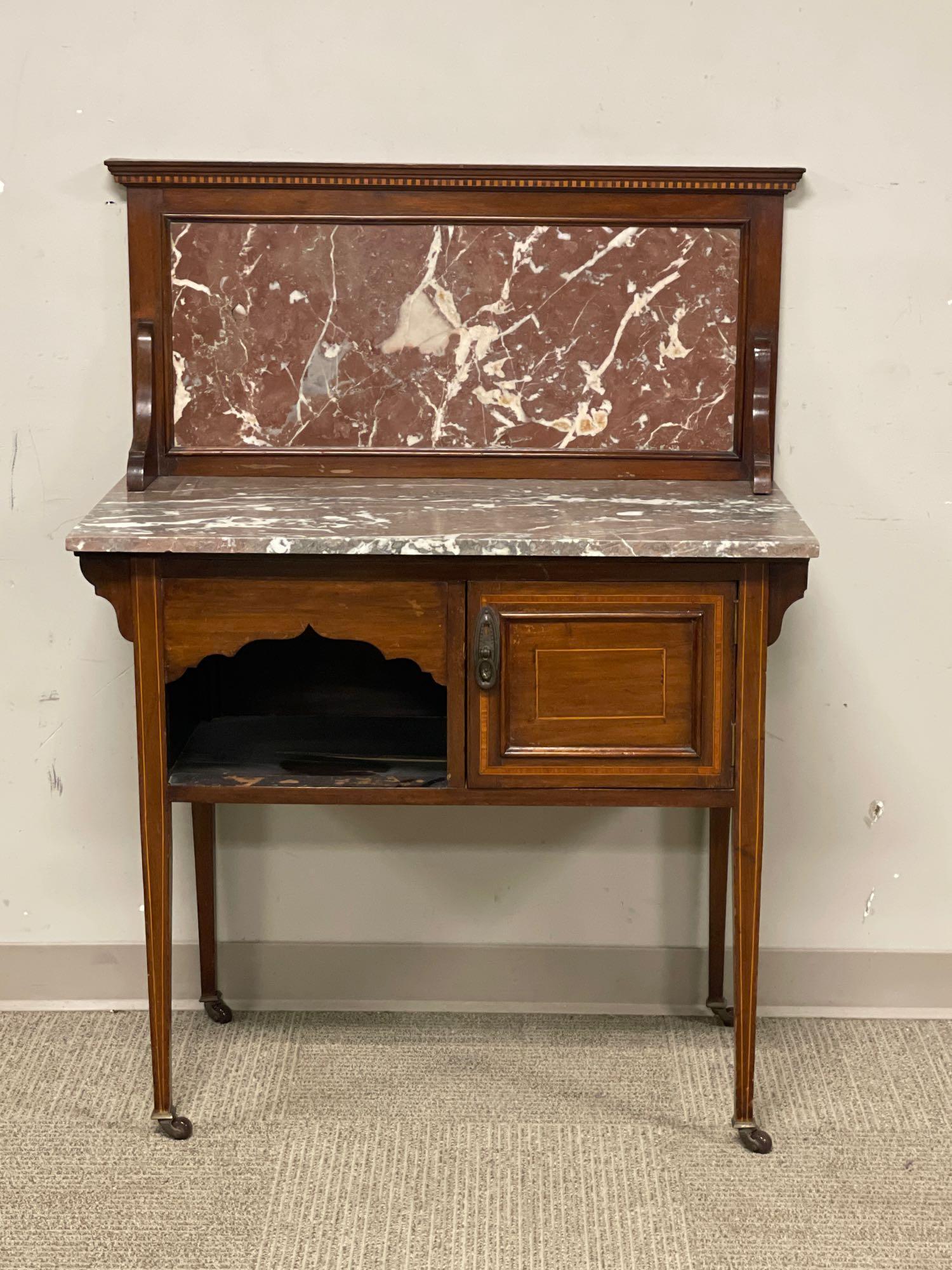 19th Century Marble Top English Washstand (1 of 7)