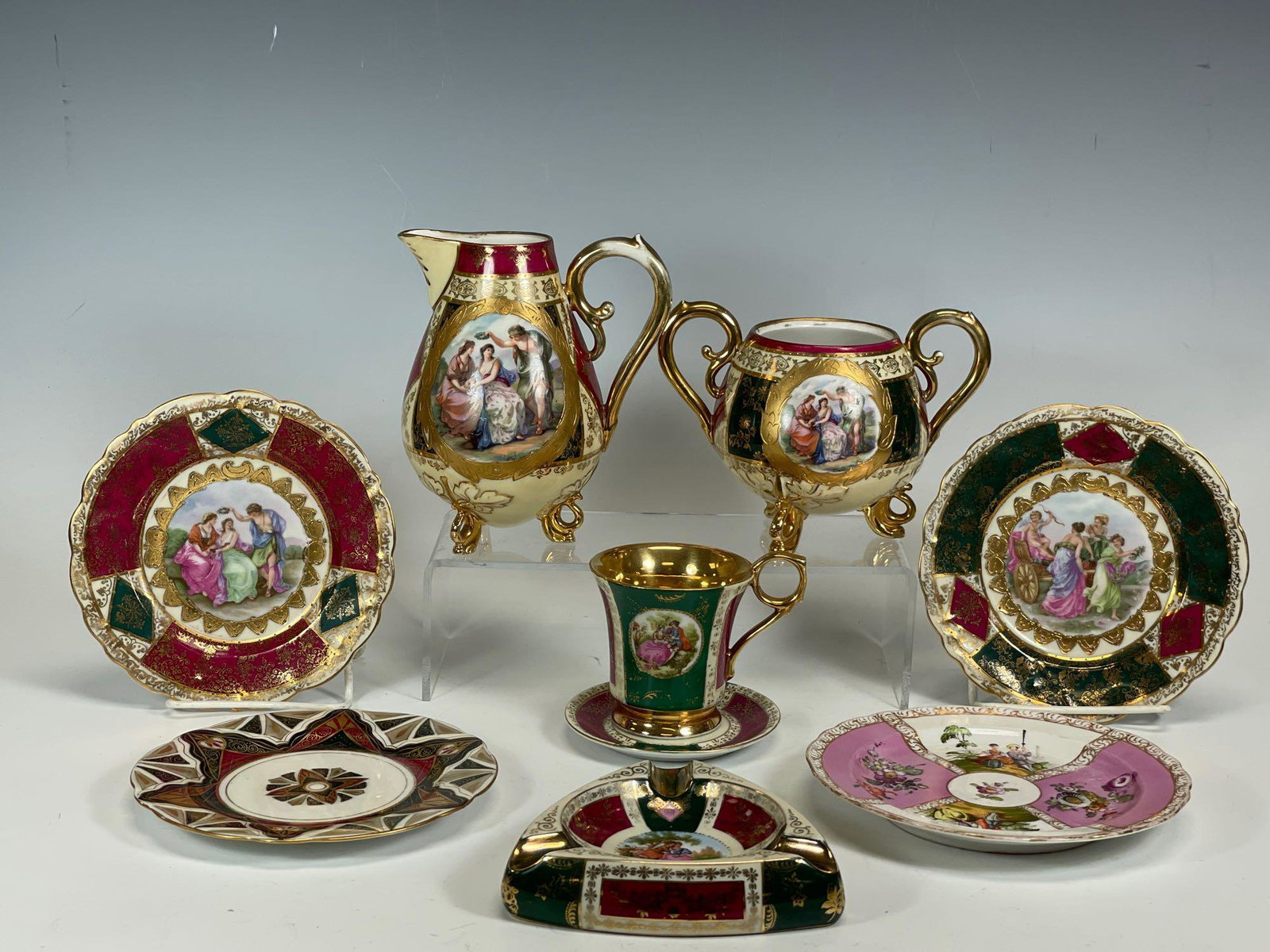 Antique Porcelain Service Pieces Group Lot (1 of 16)