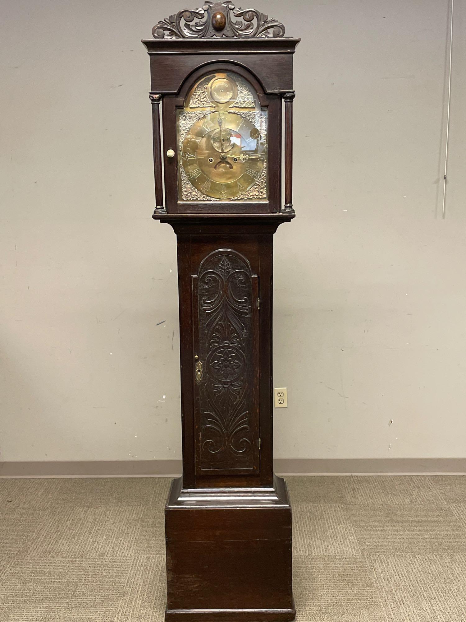 English Oak Tall Case Clock by T. Walesby of Horncastle (1 of 19)