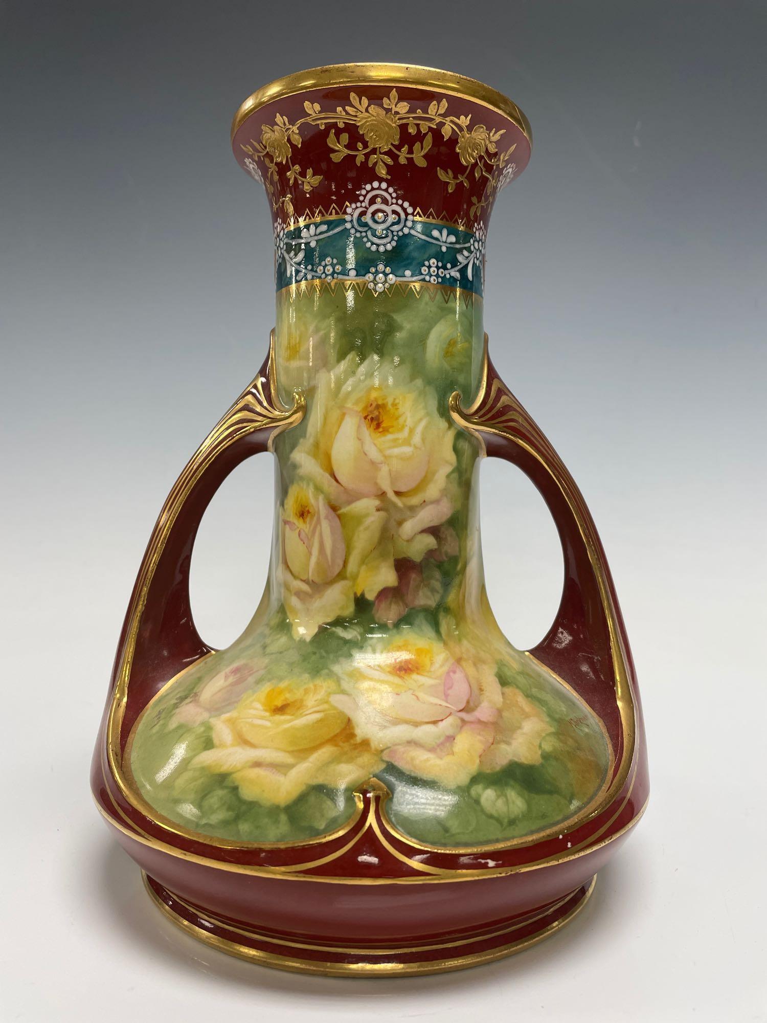 Germany ROYAL BONN Art Nouveau Double Handle Signed M. (1 of 13)