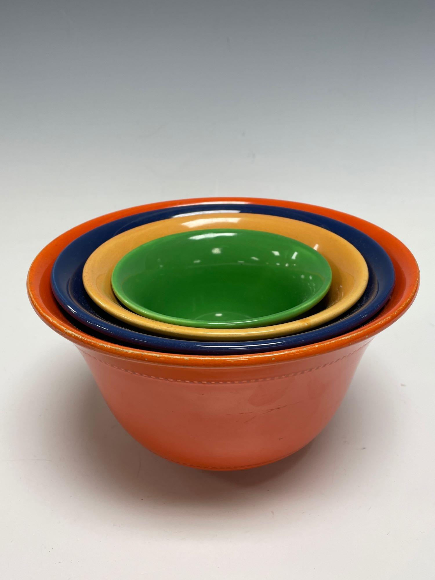 1940's Hall Radiant Ware Nesting Rainbow Mixing Bowl (1 of 7)