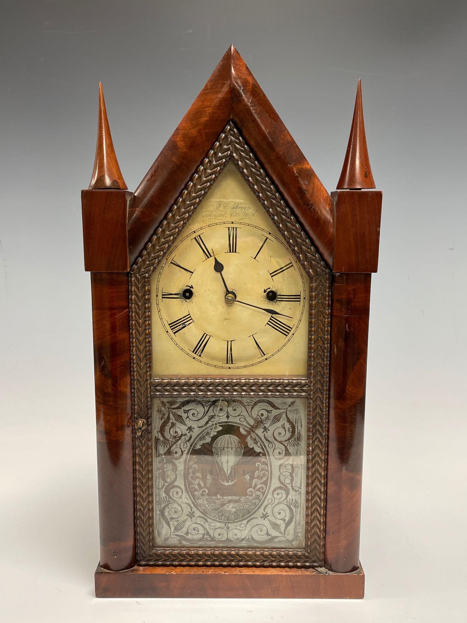 J.C. Brown Gothic Steeple Ripple Clock Ca.1850 (1 of 15)