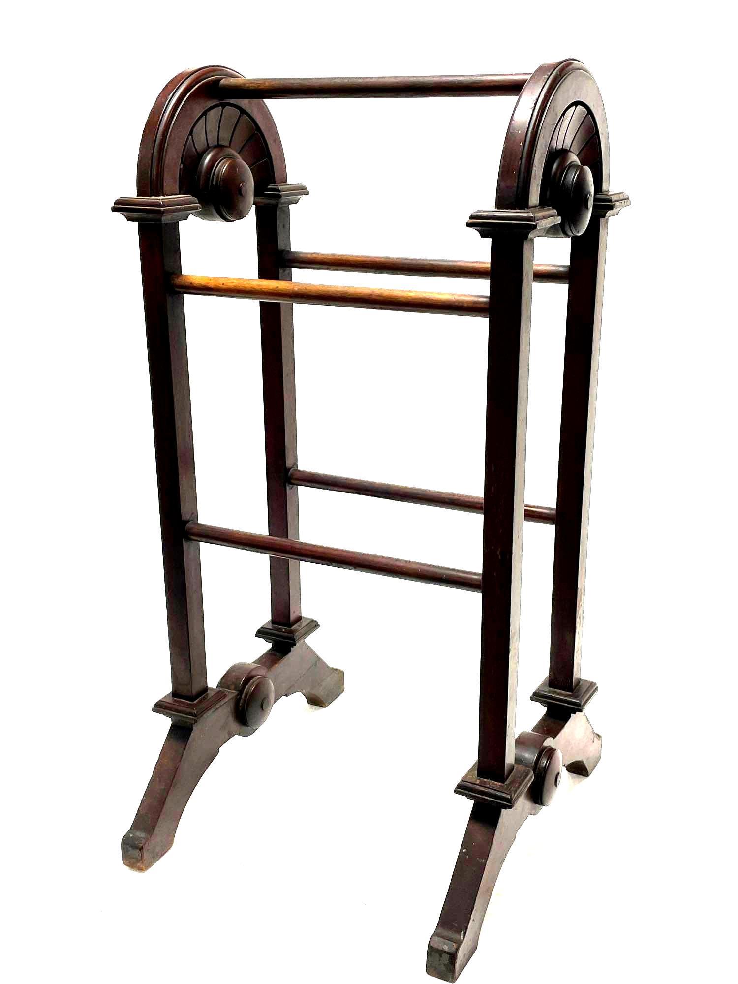 19th c. Victorian Black Walnut Towel Rack or Stand (1 of 11)