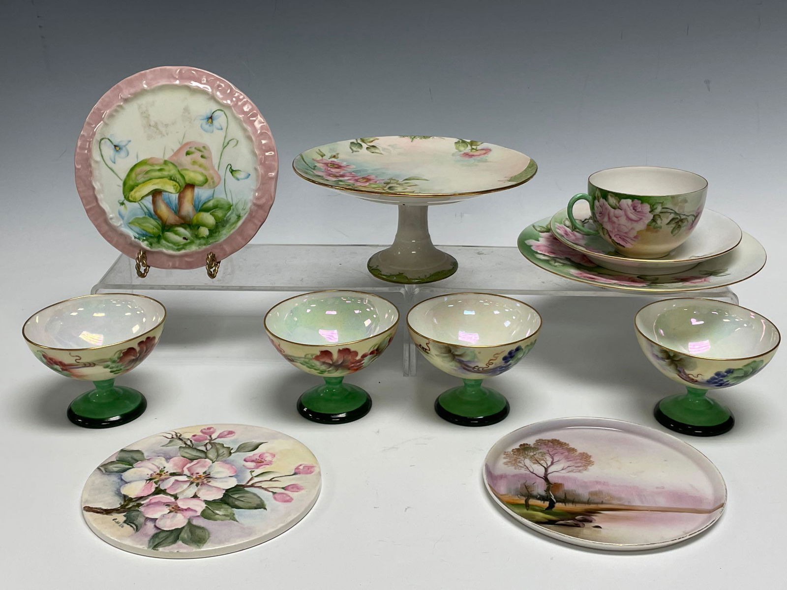 French and German Hand Painted Porcelain Group Lot (1 of 15)