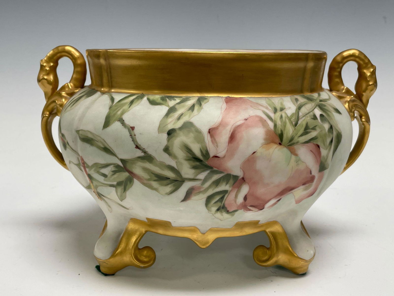Hand Painted 19th c French Limoges Footed Planter (1 of 10)