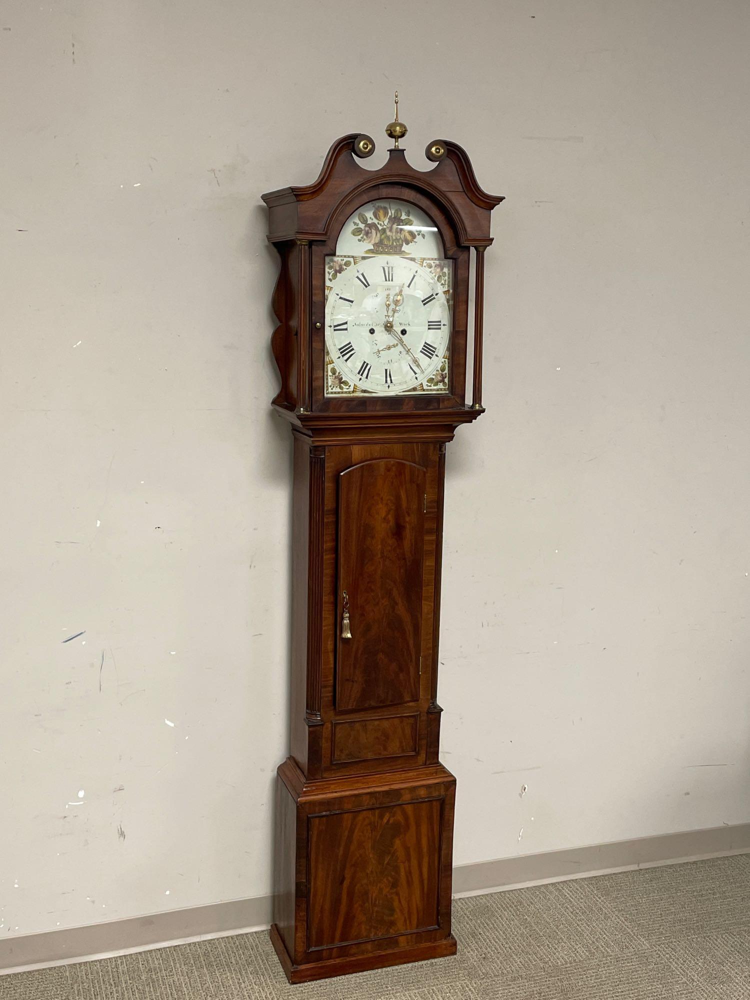 19th c. English John Seller Wick Tall Case Clock (1 of 20)
