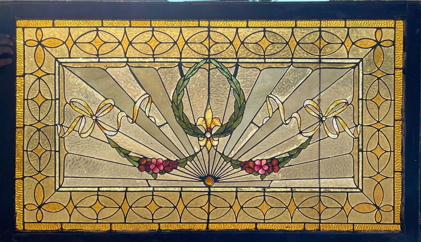 Leaded and Stained Glass American Art Deco Window (1 of 12)