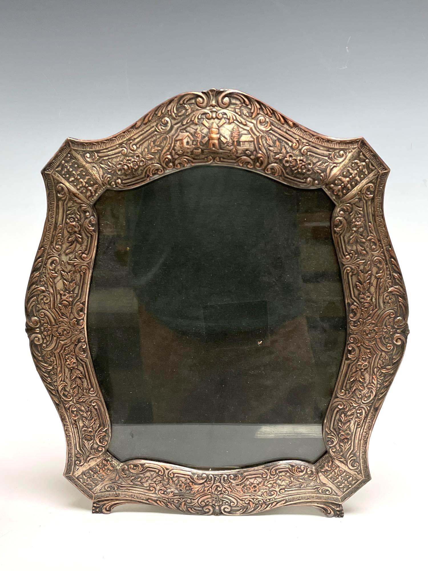 Ornate 19th C. Raised Relief Silver Over Copper Photo (1 of 10)