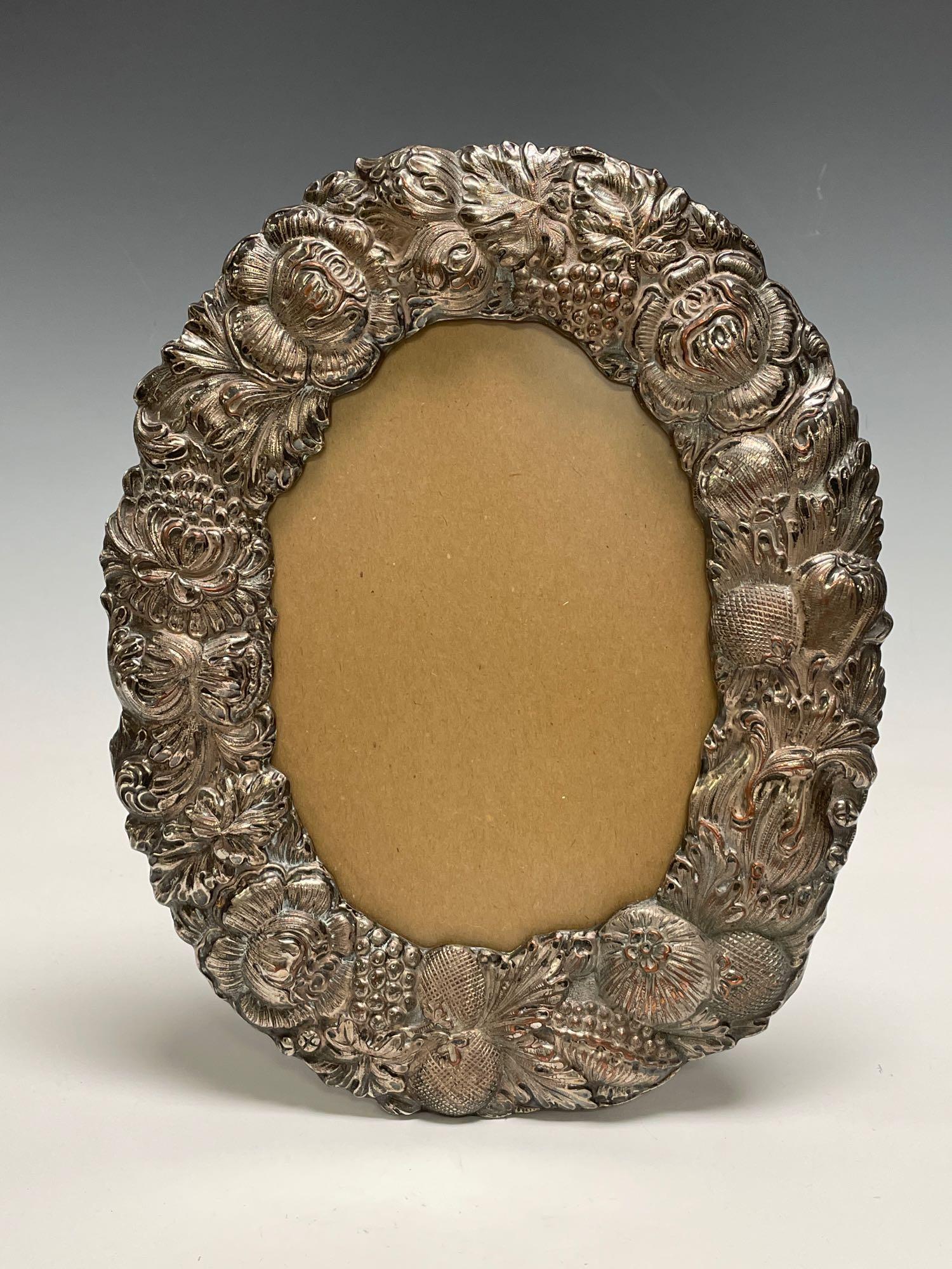 Ornate Victorian Embossed Silver & Copper Oval (1 of 11)