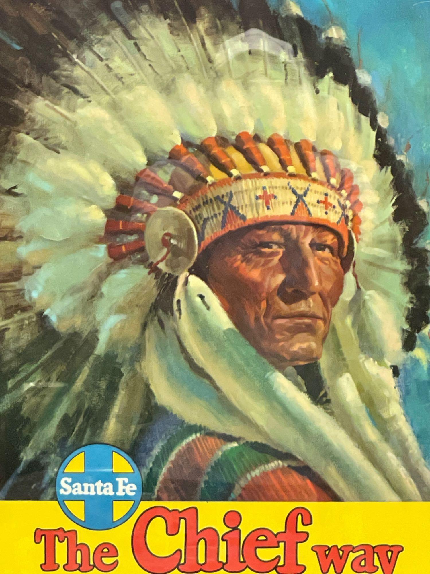 Sante Fe Railroad "The Chief Way" Framed Poster (1 of 5)