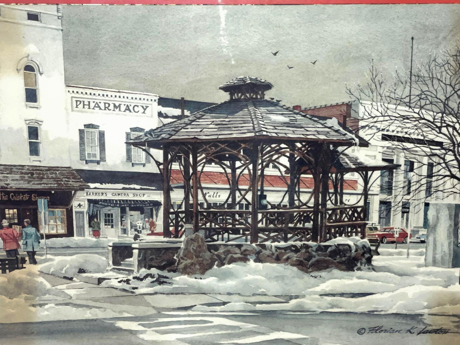 Florian Lawton Framed Colored Litho (1 of 7)