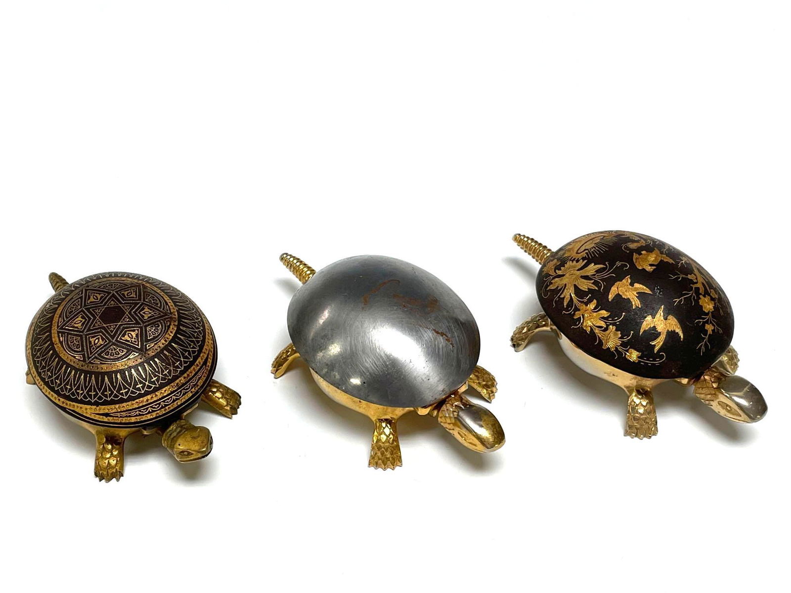 Three (3) Eibar Espana Gilt Bronze Turtles Hotel or (1 of 15)