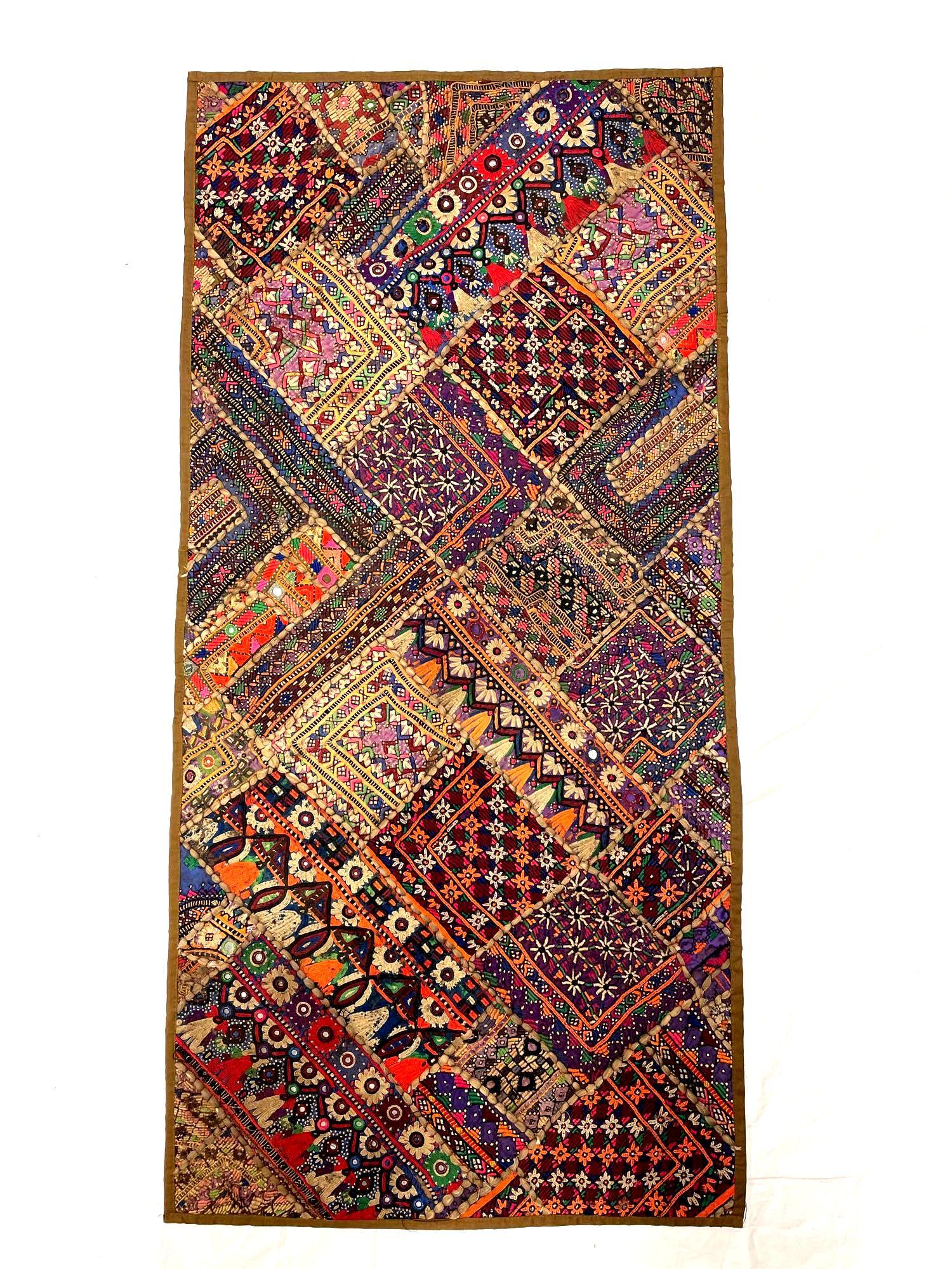 Islamic Middle Eastern Embroidered Mirror Prayer Rug (1 of 11)