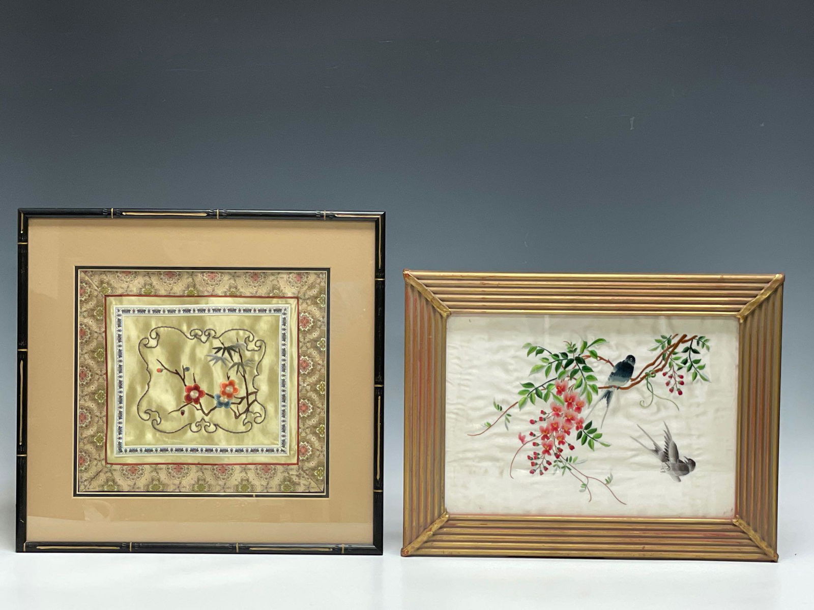 Two Framed Chinese Silk Embroideries (1 of 13)