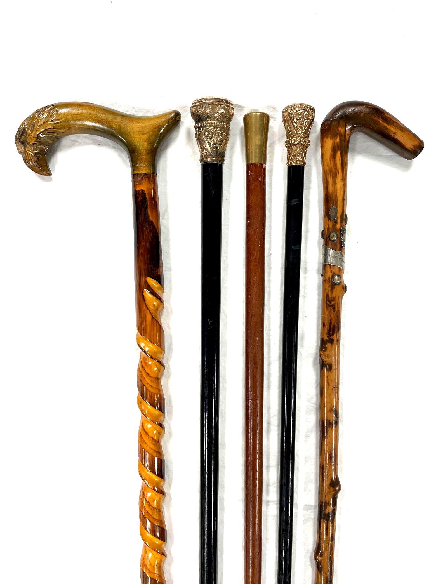 Lot of 5 Misc Custom Handmade Canes (1 of 14)