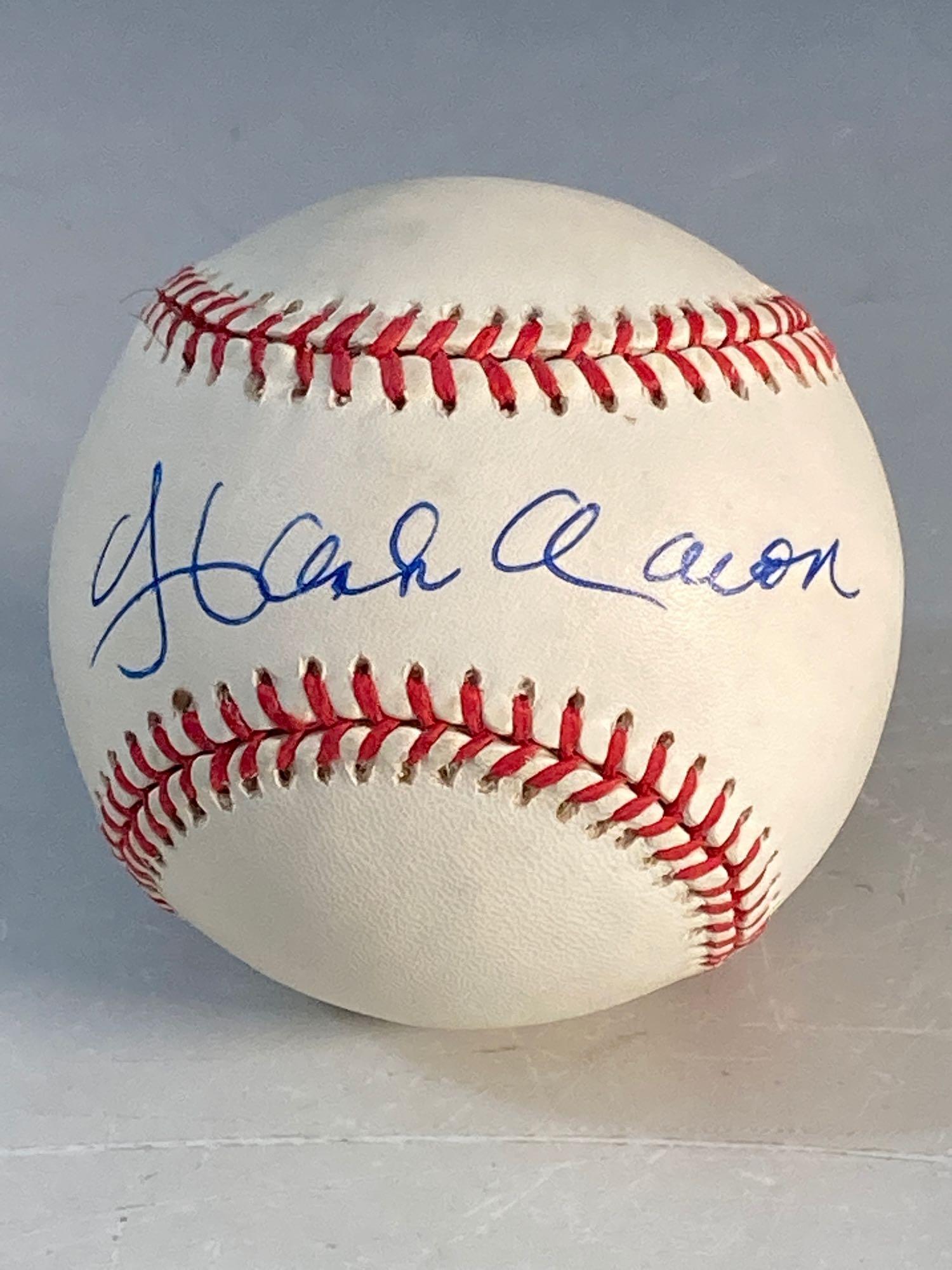 Hank Aaron Autographed Baseball JSA Atlanta Braves (1 of 7)