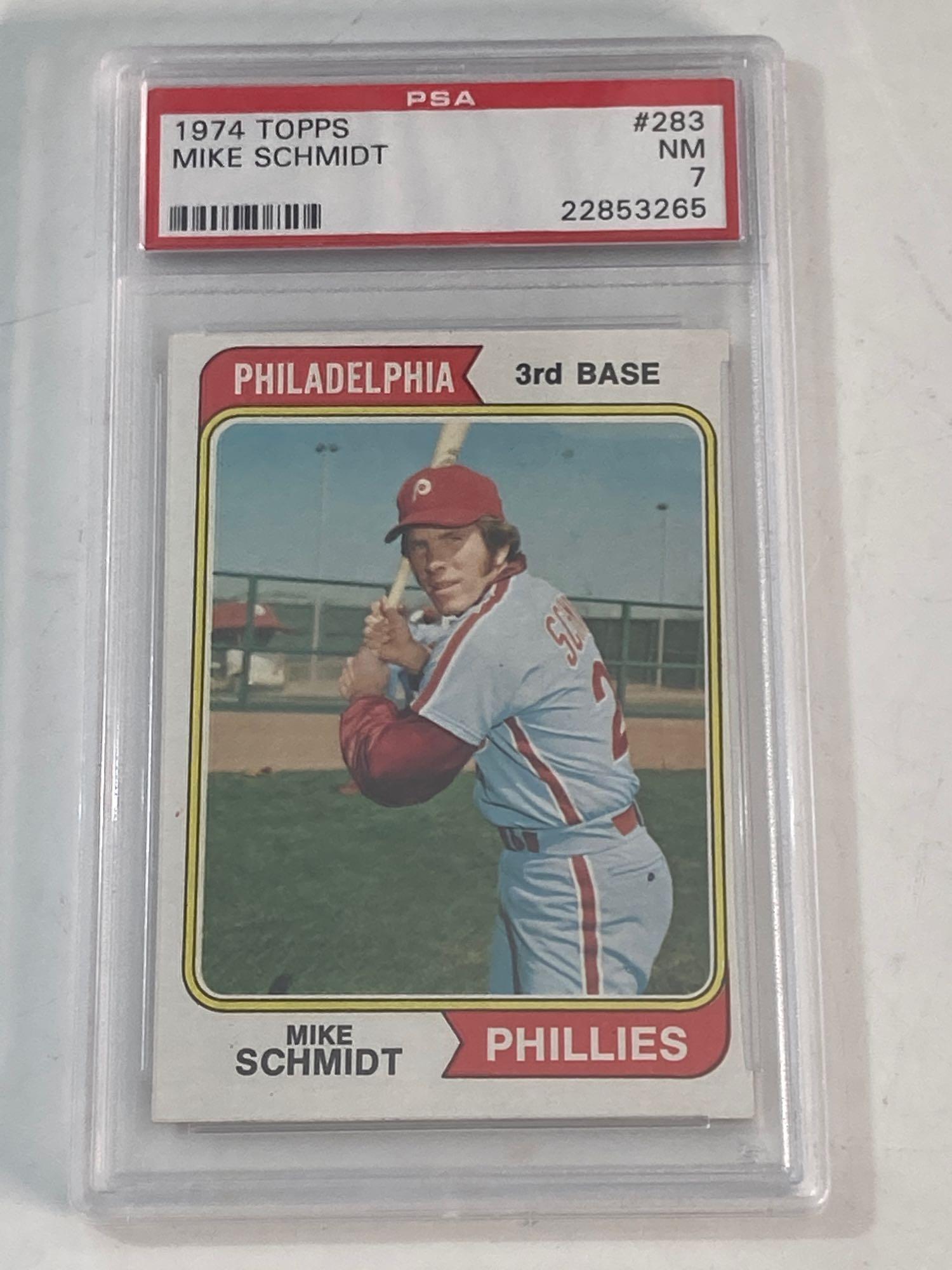 1974 Topps #283 Mike Schmidt PSA 7 Second Card (1 of 8)