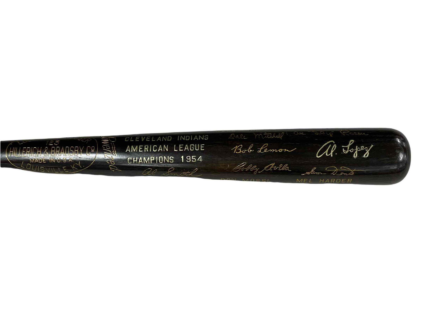 1954 Cleveland Indians World Series Black Bat (1 of 14)