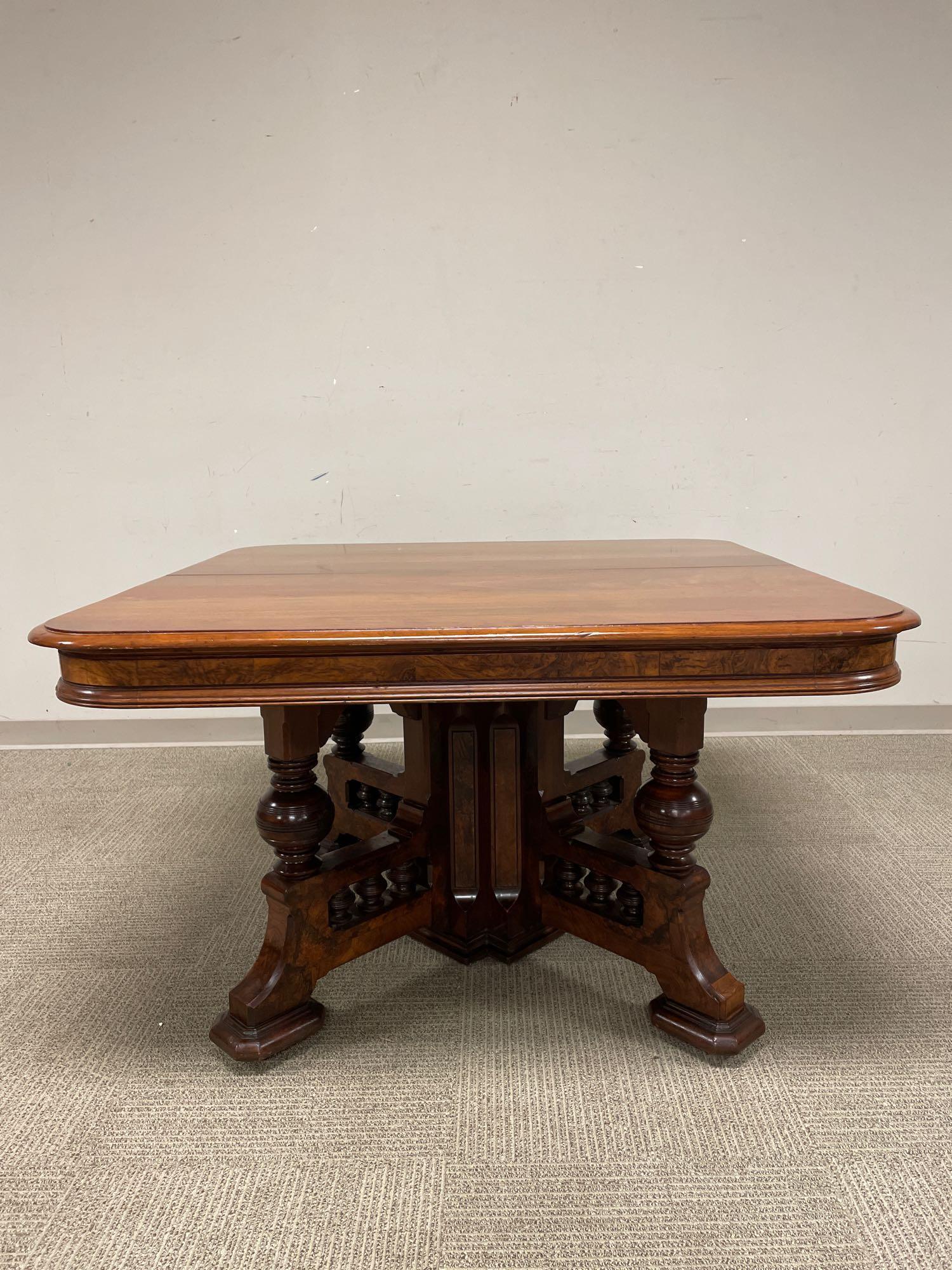 American Renaissance Revival Carved Walnut Table (1 of 15)