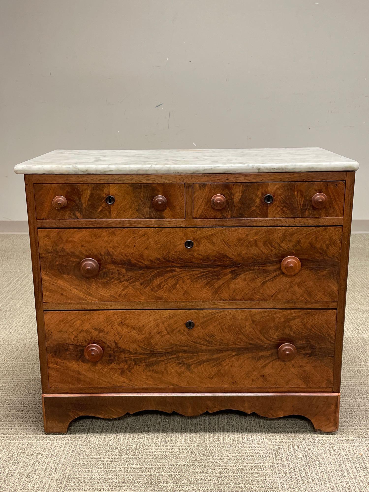 American Victorian Marble Top Chest / Commode (1 of 14)