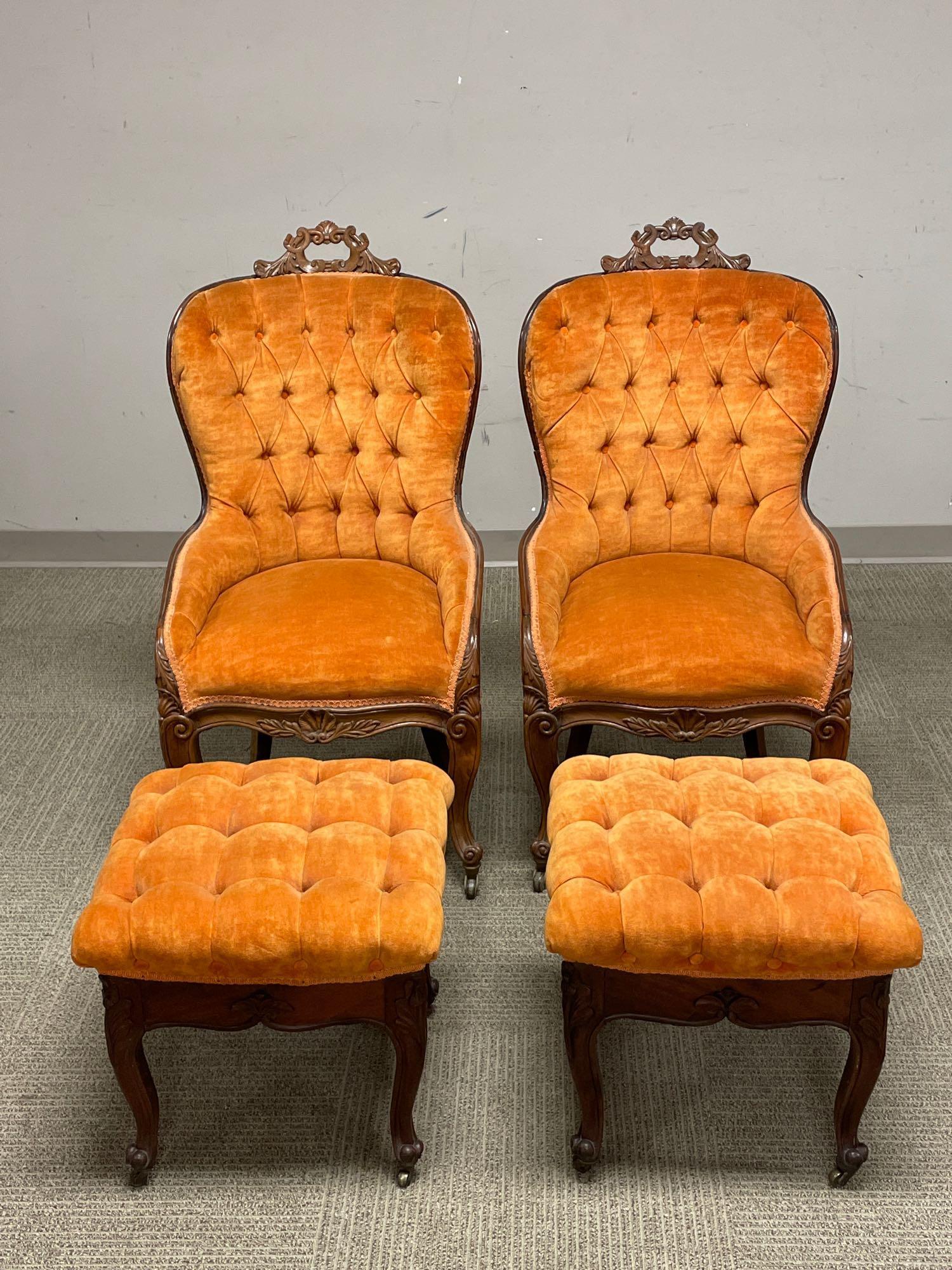 19th century Sherbet American Renaissance Chairs w (1 of 18)
